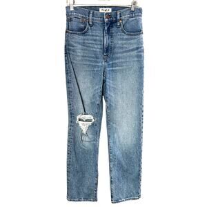 Madewell Reinhart Wash Blue Denim Perfect Vintage Straight Leg Jeans Size 26 / 2